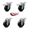 Service Caster 4 Inch Soft Rubber Wheel Swivel Top Plate Caster Total Lock Brakes SCC, 2PK SCC-TTL20S414-SRS-2-S-2 - alternate 2